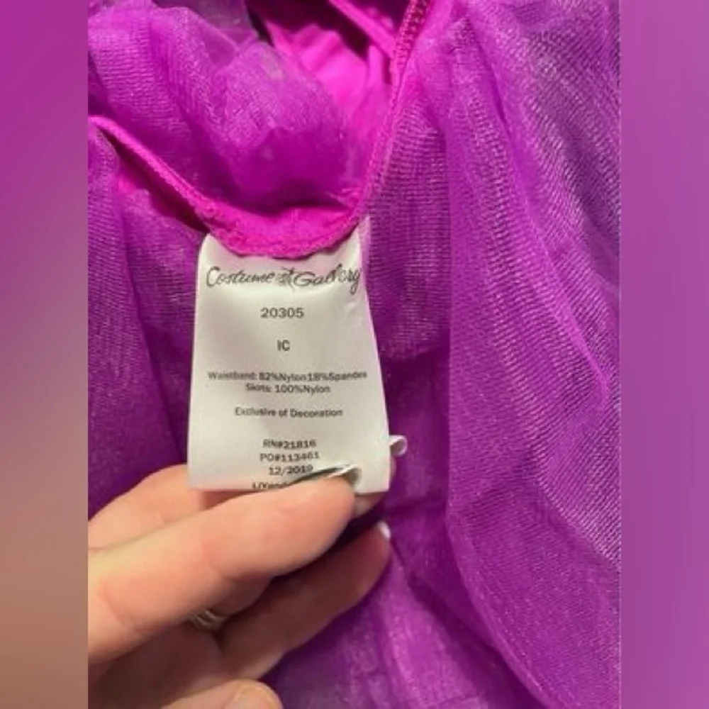 Little Girl 2 piece Purple Shiny Dance Costume Jazz Tap Ballet Contemporary Tutu